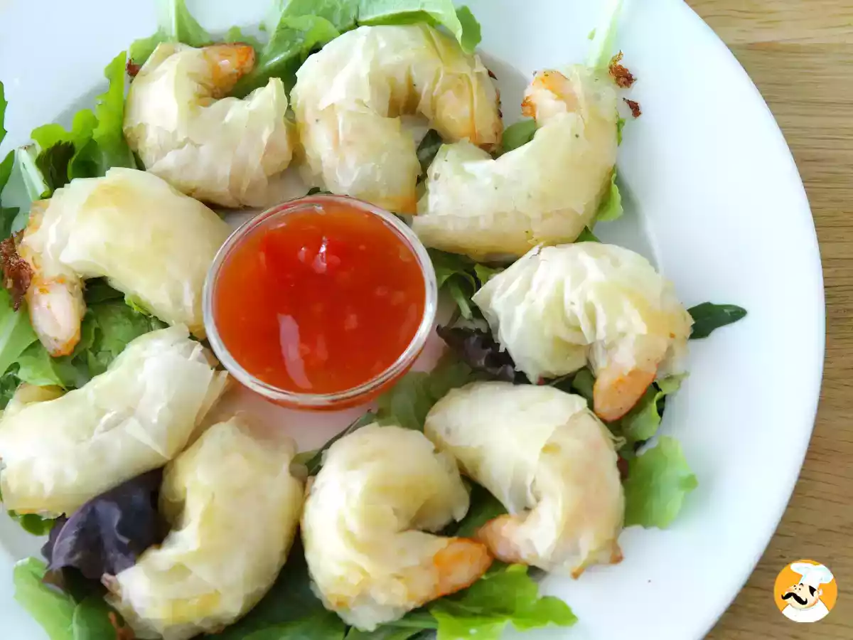 Ricette con pasta fillo - Involtini di gamberi croccanti