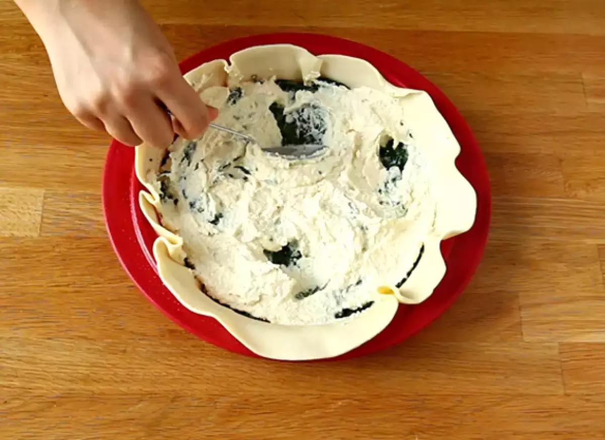 5. Aggiungere la crema di ricotta