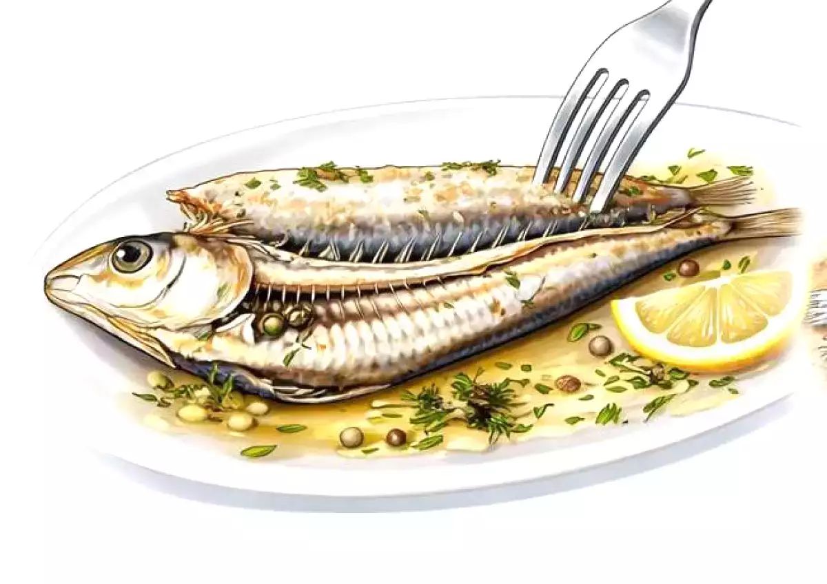 3. Sardine cotte il trucco veloce della forchetta