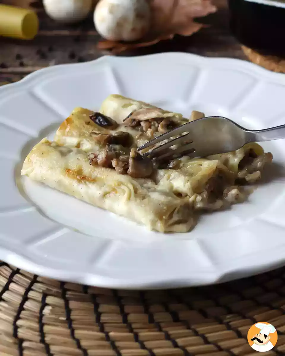 5. Cannelloni funghi e salsiccia