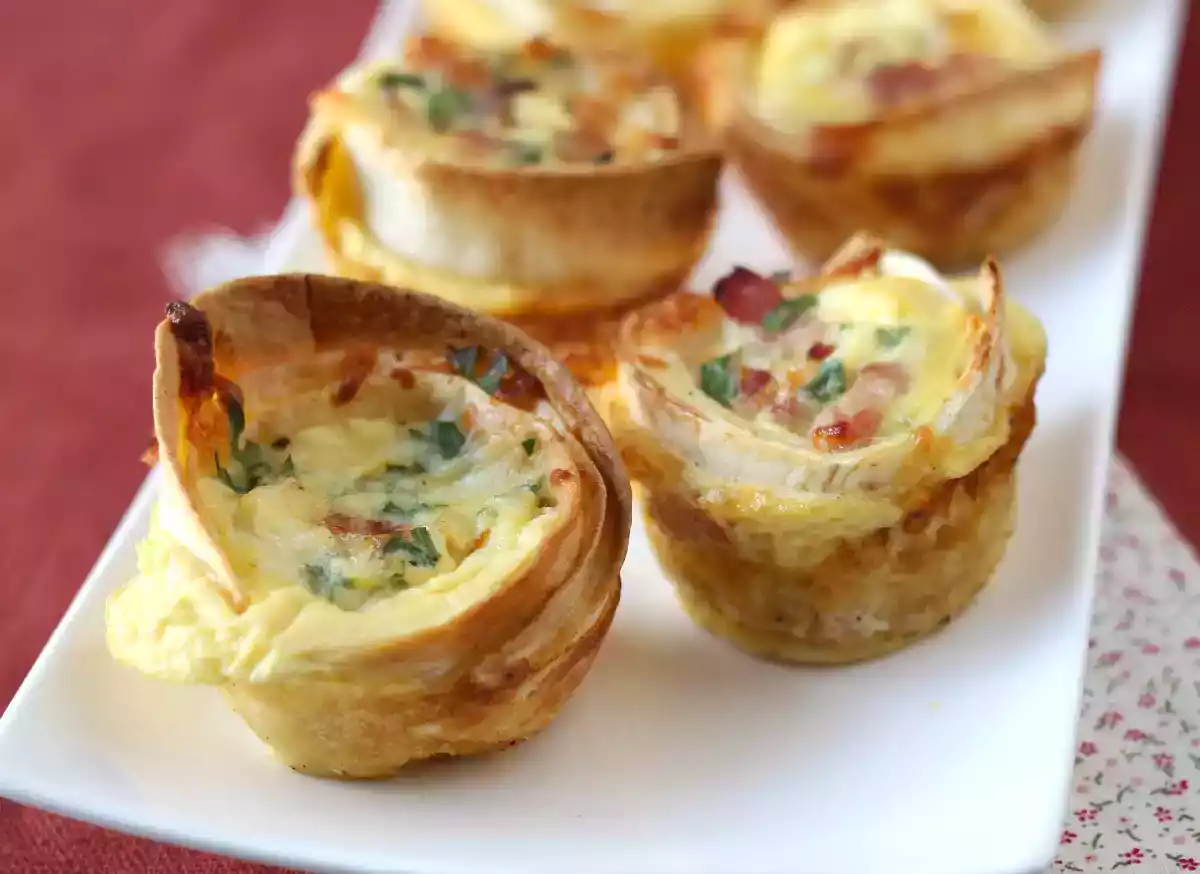 4. Mini quiche con piadine