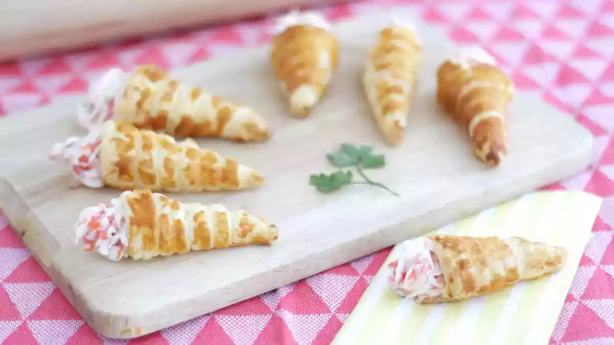 10. Coni di sfoglia con salmone affumicato