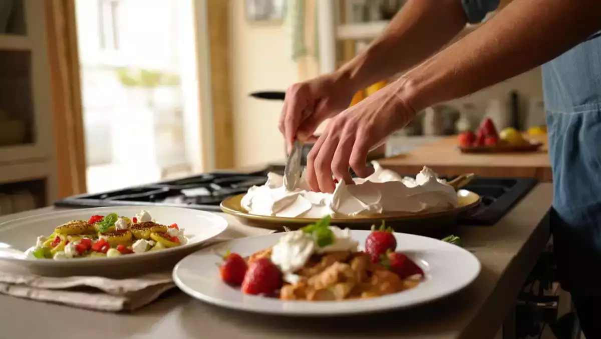 Menu del giorno, 25 aprile: medaglioni vegetariani, bocconcini di pollo e pavlova alle fragole