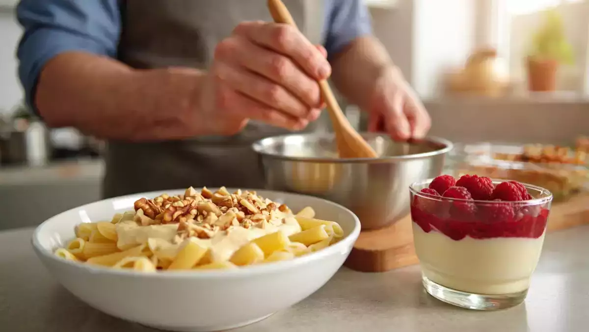 Menu del giorno, 4 giugno: un viaggio di sapori con gamberi, penne al limone e bavarese ai lamponi