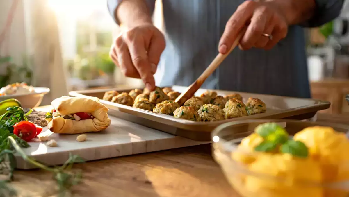 Menu vegetariano, 18 luglio: rustici sfiziosi, polpette di zucchine e gelato al mango