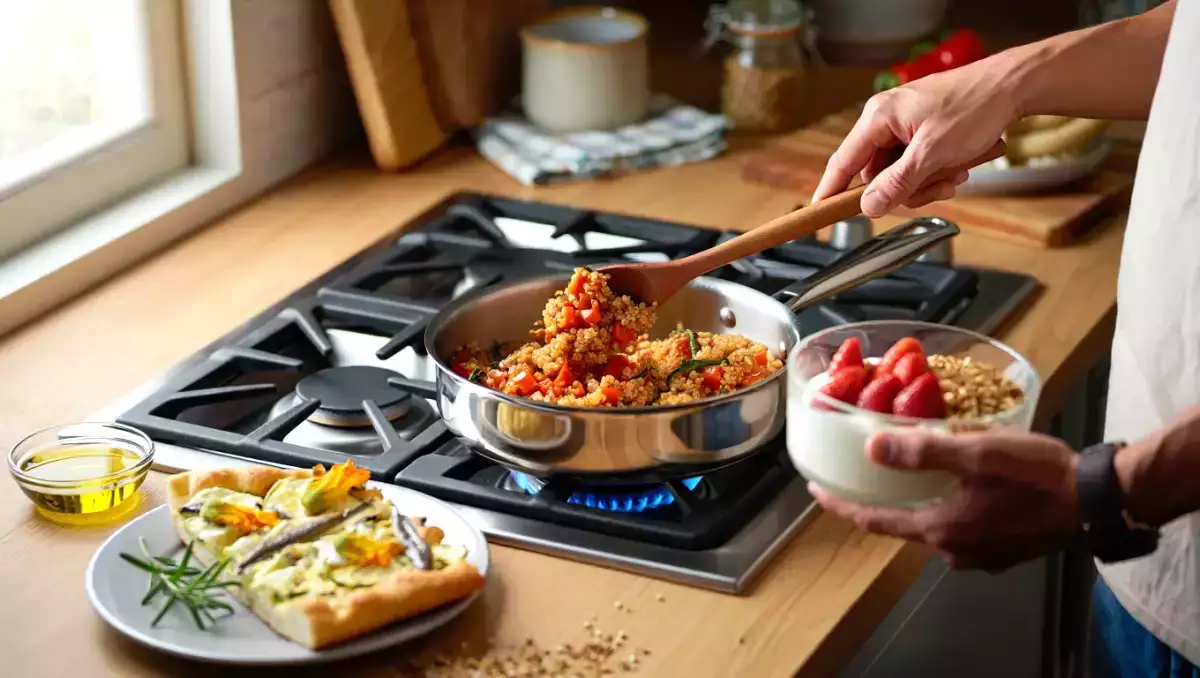Menu del giorno, 23 luglio: focaccia con fiori di zucca, quinoa alle verdure e freschezza di fragole