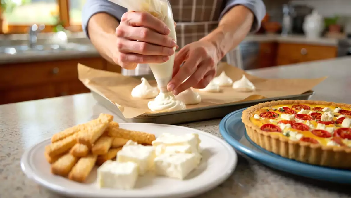 Menu del giorno, 2 agosto: bastoncini di feta, quiche vegetariana e dolcetti meravigliosi