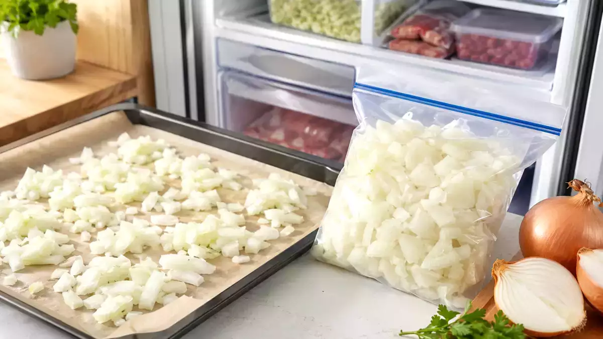 Come conservare cipolle già tagliate nel freezer: il semplice passaggio che evita odori e ghiaccio