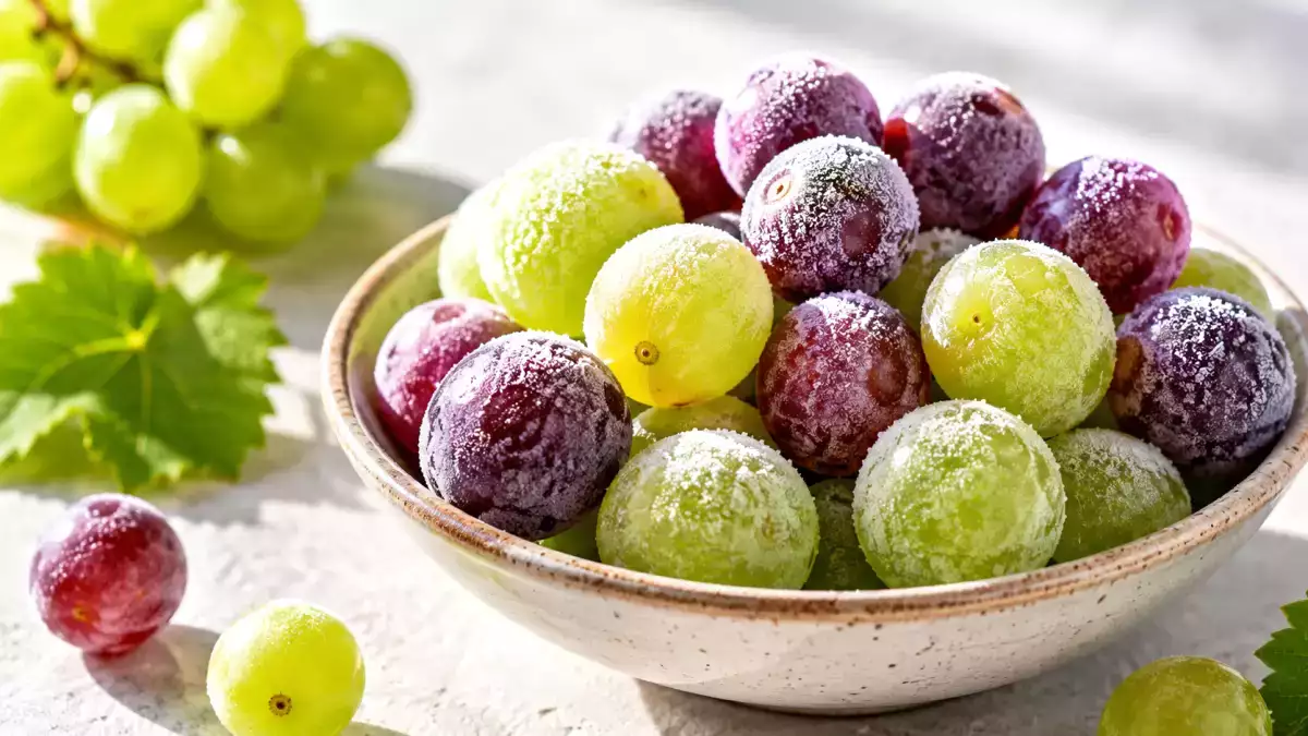 Hai mai provato a congelare l'uva? Il trucco fresco che trasforma il frutto in snack irresistibile