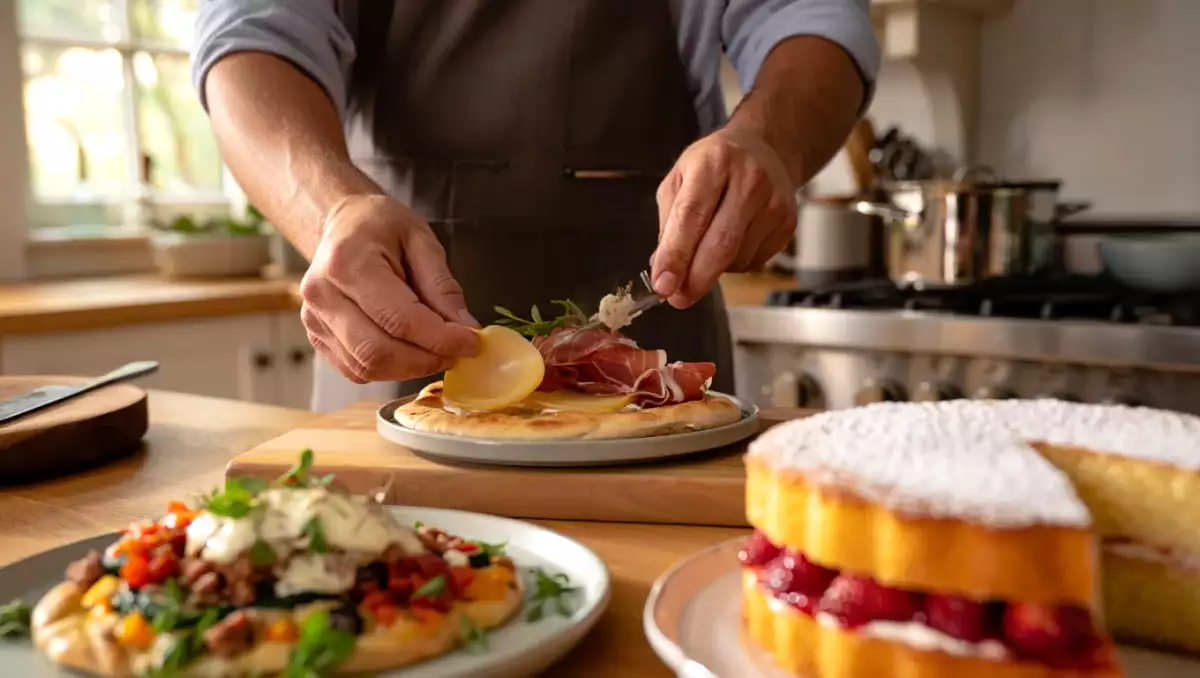 Menu del giorno, 30 agosto: torta salata mediterranea, cake salato con scamorza e prosciutto, e Victoria sponge cake