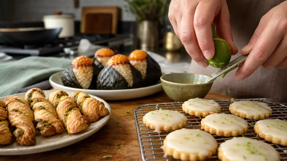 Menu vegetariano, 5 settembre: sfoglie croccanti, onigiri gourmet e biscotti al lime