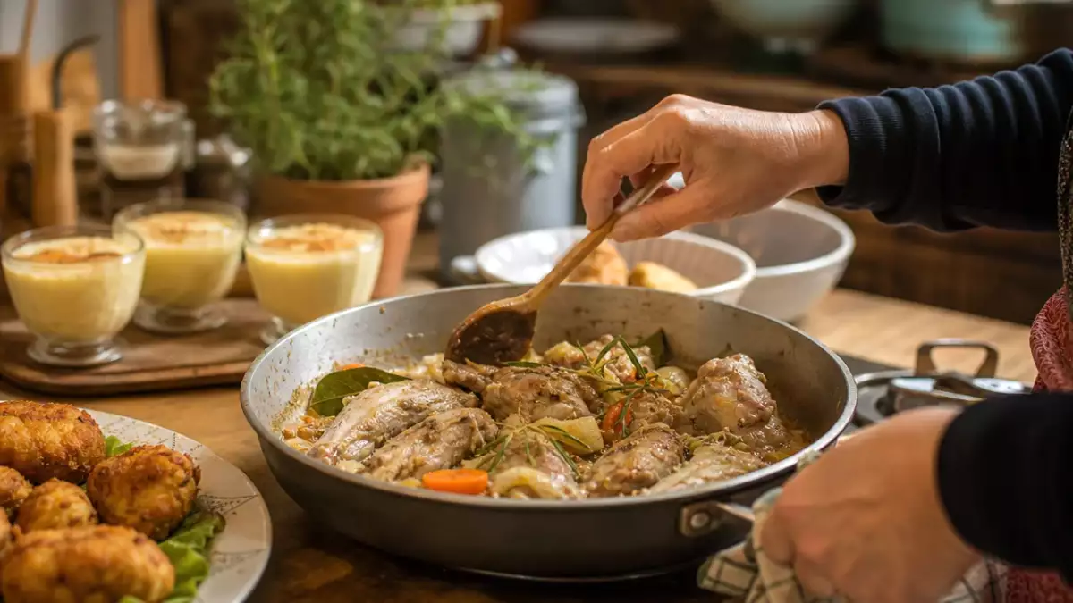 Menu del giorno, 3 settembre: antipasto esotico, coniglio saporito e dolce cremoso