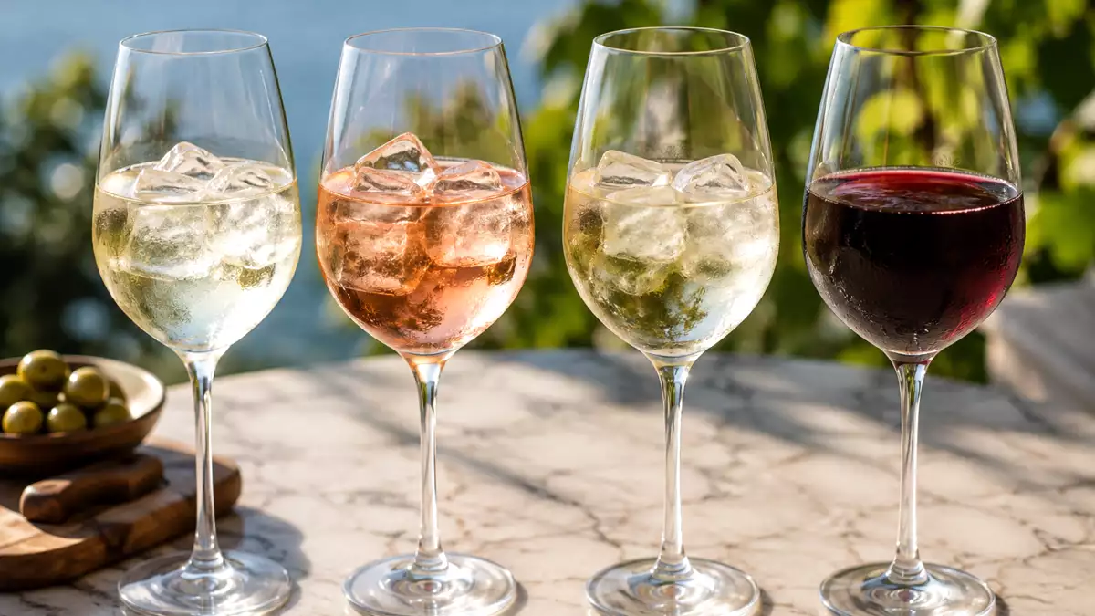 Ghiaccio nel vino, il gesto estivo che divide tutti: cosa succede davvero nel bicchiere