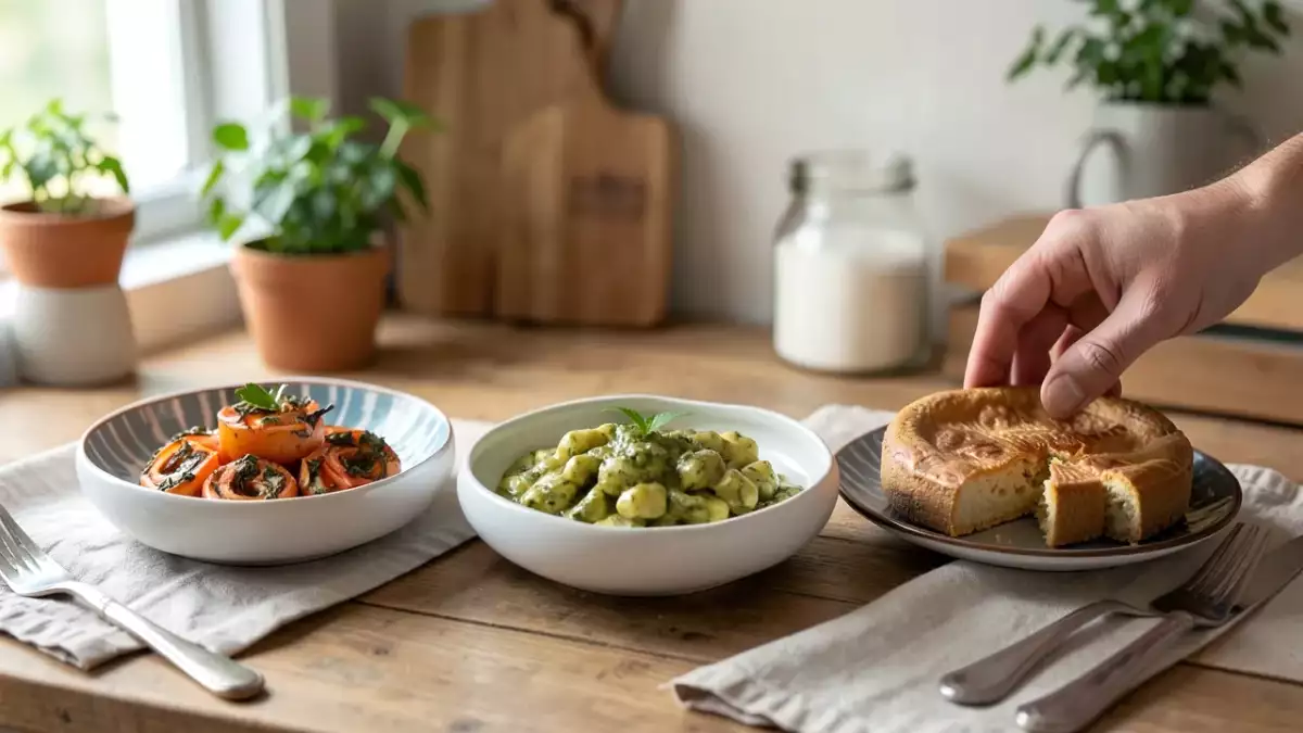 Menu vegetariano, 19 settembre: un viaggio tra rose di carote, gnocchi al pesto e torta basca