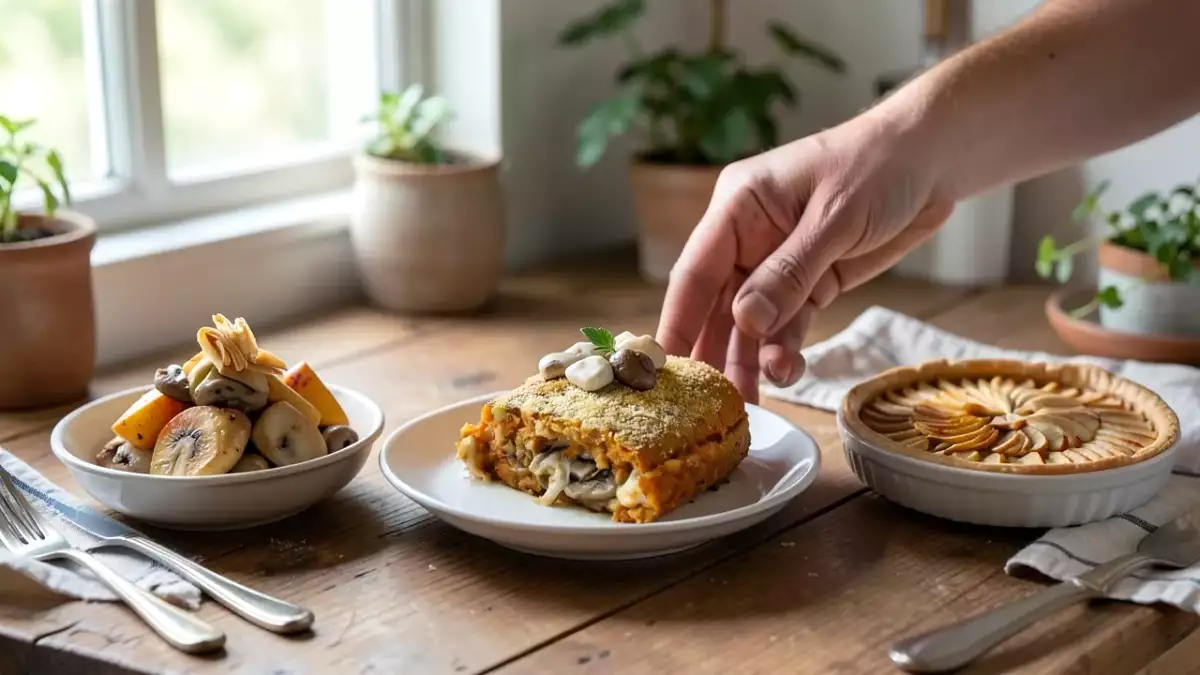 Menu vegetariano, 21 settembre: fagottini croccanti, polpettone di zucca e crostata di mele