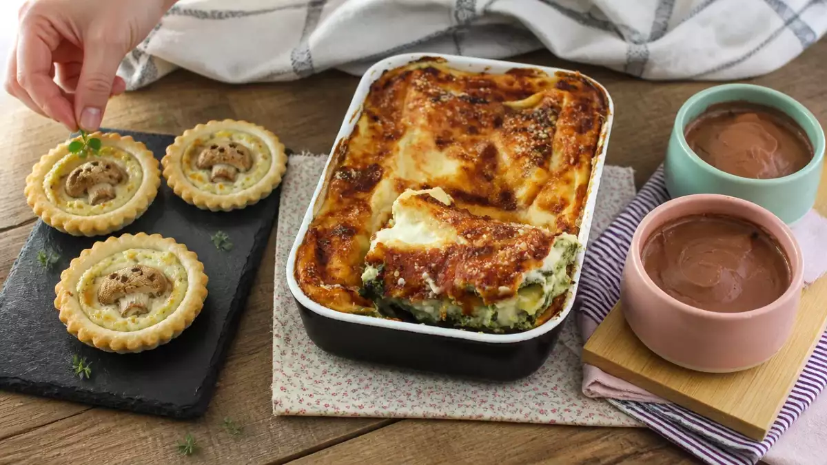 Menu vegetariano, 20 ottobre: sfoglia di Halloween, lasagne filanti e crema fondente