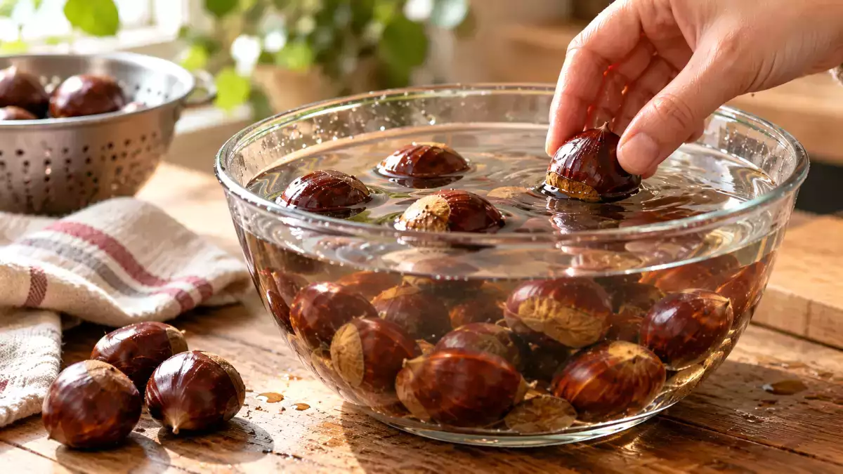 Perché alcune castagne galleggiano? il bagno prima di cuocerle non è una fissazione da nonna