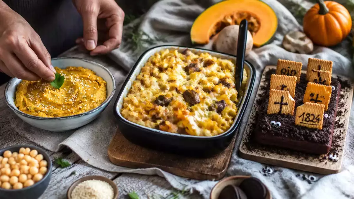 Menu vegetariano, 24 ottobre: hummus di carote, pasta autunnale e brownie da paura