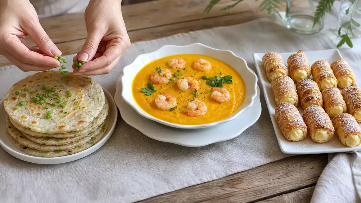 Menu del giorno, 29 ottobre 2026: piadine cinesi, crema di carote e cannoli di sfoglia