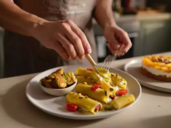 Menu del giorno, 6 agosto: fritelle di zucchine, conchiglioni ripieni freddi e torta pesche amaretti