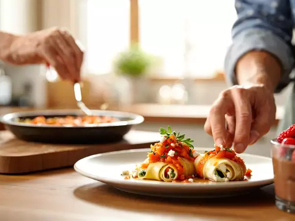 Menu del giorno, 14 agosto: treccine di sfoglia, wrap al salmone e torta mousse al cioccolato