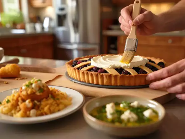 Menu del giorno, 16 agosto: formaggio vegano alle erbe, coxinhas brasiliane e crostata alle more