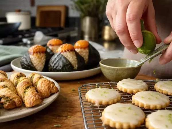 Menu vegetariano, 5 settembre: sfoglie croccanti, onigiri gourmet e biscotti al lime