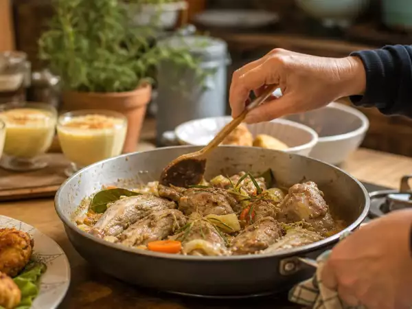 Menu del giorno, 3 settembre: antipasto esotico, coniglio saporito e dolce cremoso