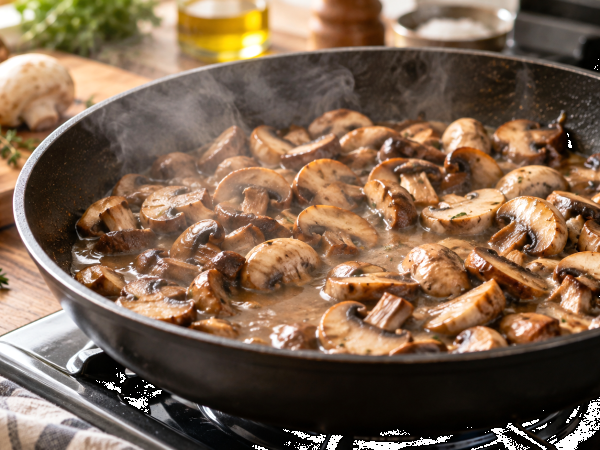 Funghi pieni d’acqua in padella e dalla consistenza molle? L’errore più comune durante la cottura e il trucco per farli restare saporiti e ben rosolati