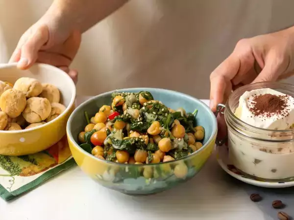 Menu vegetariano, 18 ottobre: zucca al limone, ceci speziati e tiramisù al tofu