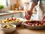 Articoli: Menu vegetariano, 27 maggio: muffin salati con zucchine, pasta al pesto di pomodori secchi e clafoutis alle ciliegie