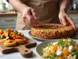 Articoli: Menu del giorno, 22 agosto: antipasto di sformatini di miglio, insalata estiva di couscous e torta croccante al cioccolato