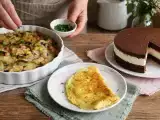 Articoli: Menu del giorno, 26 settembre: tortino di patate e funghi, omelette al formaggio e torta bounty