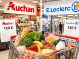 Articoli: Votre panier atteint 150 € chez Auchan ? Il coûte en moyenne 20 € de moins chez Leclerc