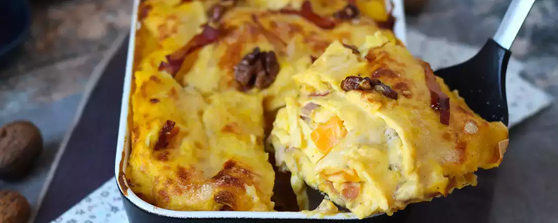 Lasagne con zucca, speck e noci: cremose e facili da preparare per il pranzo della domenica!