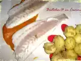 Ricetta Filetto di branzino con crema di peperoni