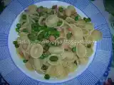 Ricetta Orecchiette prosciutto, piselli e pepe arcobaleno