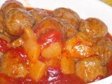 Ricetta Polpette in agrodolce con peperoni ed ananas