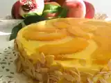 Ricetta Auguri letizia ! torta al miele e mascarpone, aspic di moscato e pesche