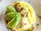Ricetta Spaghetti con pesto e bufala