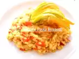 Ricetta Risotto con fiori di zucchine e peperone rosso