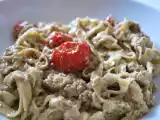 Ricetta Tagliatelle al pesce in crema di noci