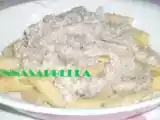 Ricetta Mezze pennette con crema di champignon, ricotta e grana