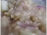 Ricetta Riso integrale alle pere e asiago e ingresso su fb