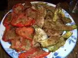 Ricetta Tagliata alla glassa di aceto balsamico, e verdure gratinate