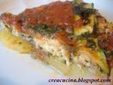 Ricetta Teglia di pesce spada con patate e zucchine grigliate