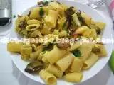 Ricetta Pasta con carciofi, tacchino odoroso e tortino ai porri