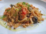 Ricetta Couscous con finocchi, pomodorini cilegia e olive nere per metti un finocchio a cena