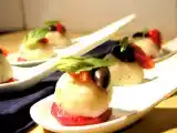 Ricetta Appetizer - quenelle di patate e baccalà su pomodoro confit e olive taggiasche