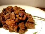 Ricetta Spezzatino di manzo con marroni, porcini e salsa di soia